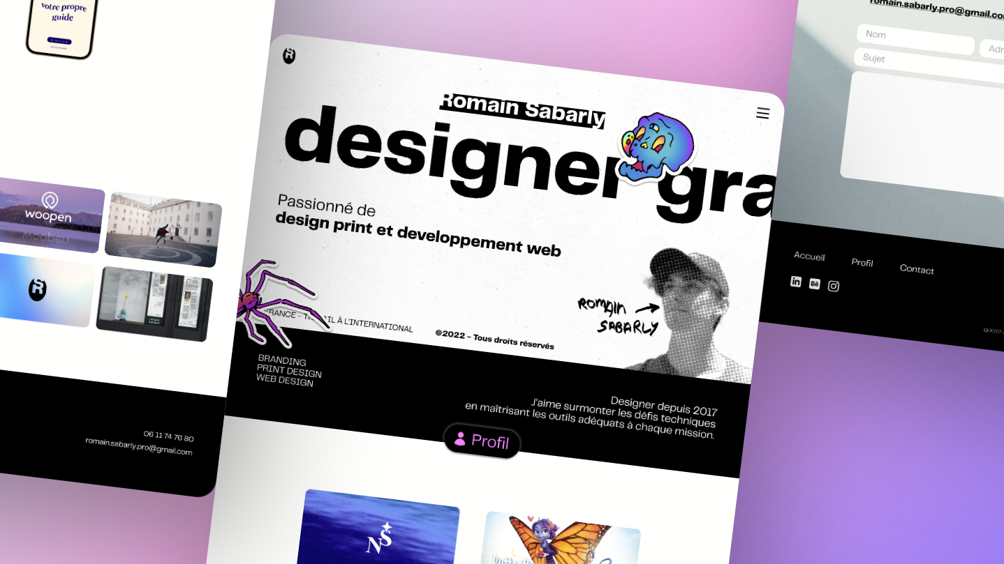 Mockup de présentation du site