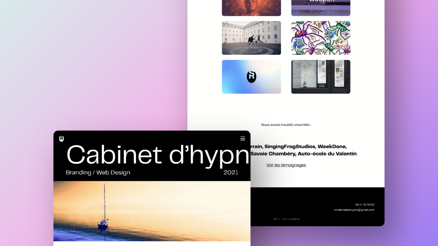 Mockup deprésentation du site