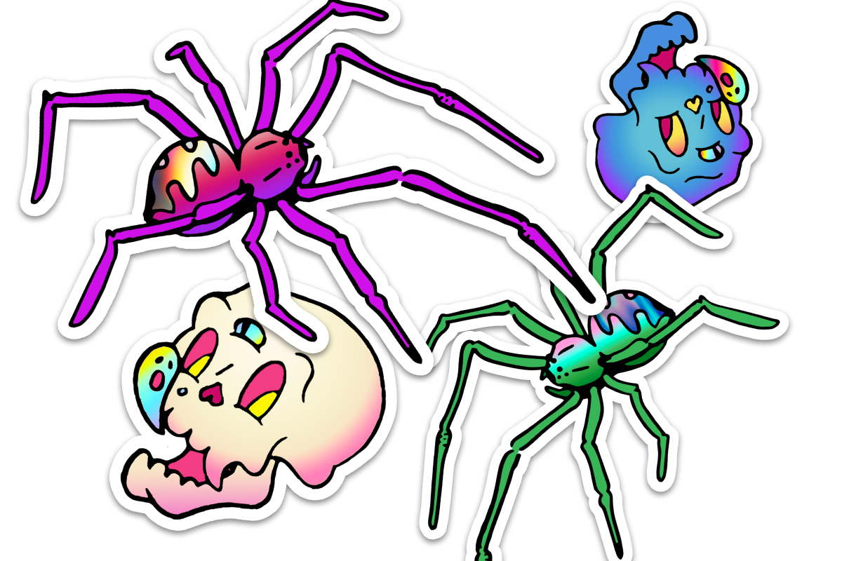 Stickers d'araignées et de crânes